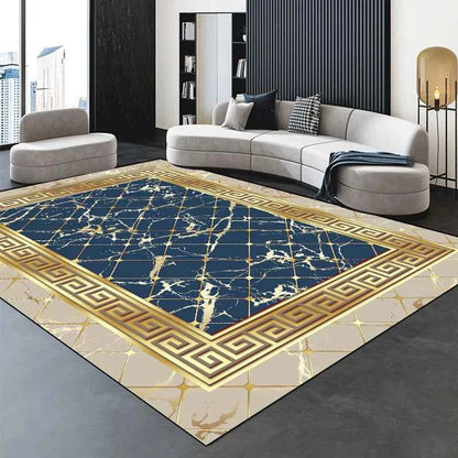 Modern Golden Luxury Carpet Large Living Room Decoration Home Rugs Non-slip Bedroom Mat Customizable Coffee Table Lounge Rugs