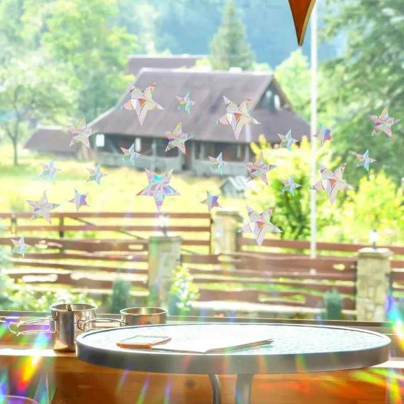 29 Stylels Rainbow Maker Sun Catcher Wall Stickers Cat Bird Star Mushroom Moon Sun DIY Window Glass Electrostatic Prisms Sticker