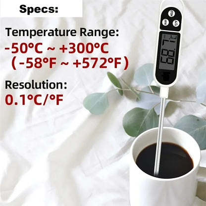 TP300 Probe Thermometer with 0.1°C Resolution, HOLD Function and 9.65 Inch Probe for Kitchen and BBQ