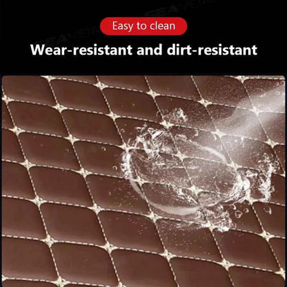 BLALION Car Floor Mats 4PCS Universal PU Waterproof Auto Foot Pad Protector Carpet Front and Rear Mats Set Interior Accessories