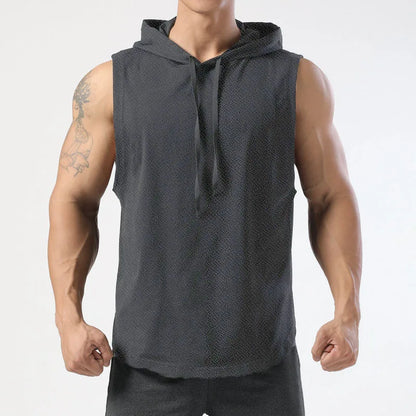 Solid Color 2023 Brand New Men's Tank Tops Vest Sleeveless Tees For Male Hooded Man Vests Tops Hip Hop Men Tank Top T shirt