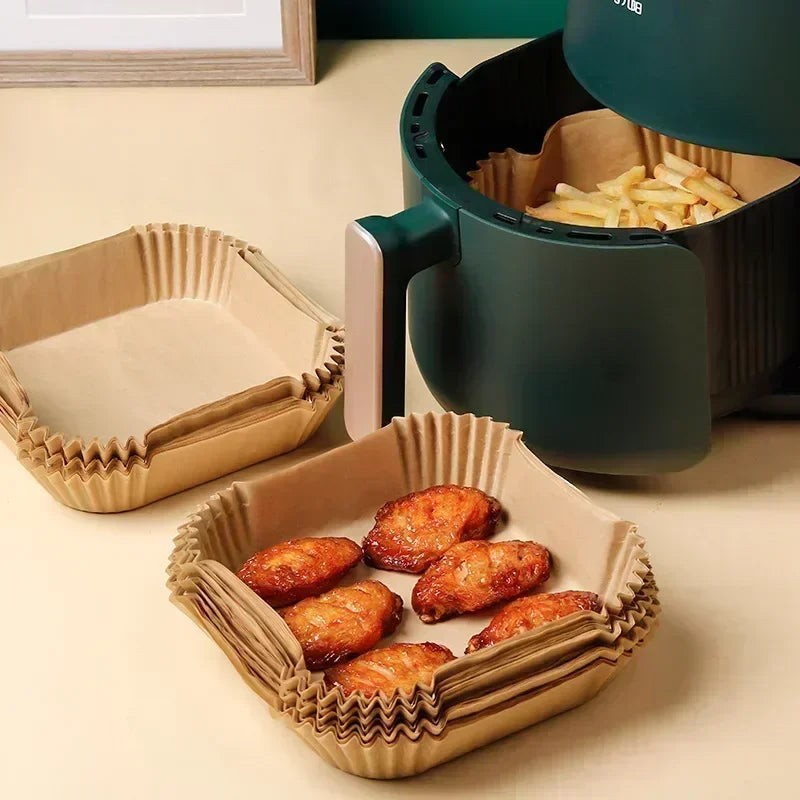 Disposable Air Fryer Liners, Square & Round Non-Stick Baking Paper