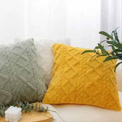 Plush Cushion Cover Geometric Sofa Pillow Cover for Living Room Sofa 45x45cm Decorative Pillow Home Decor Pillowcase