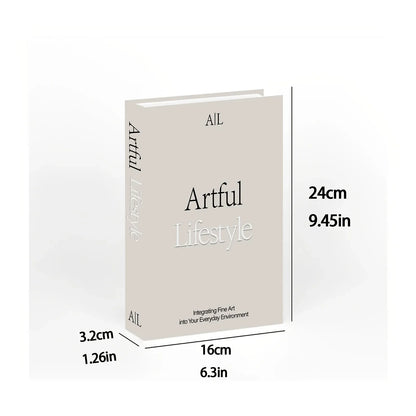 3 pieces of home decoration paper fake books, exquisite simulation books, brown, white and beige home desktop decoration,bedside