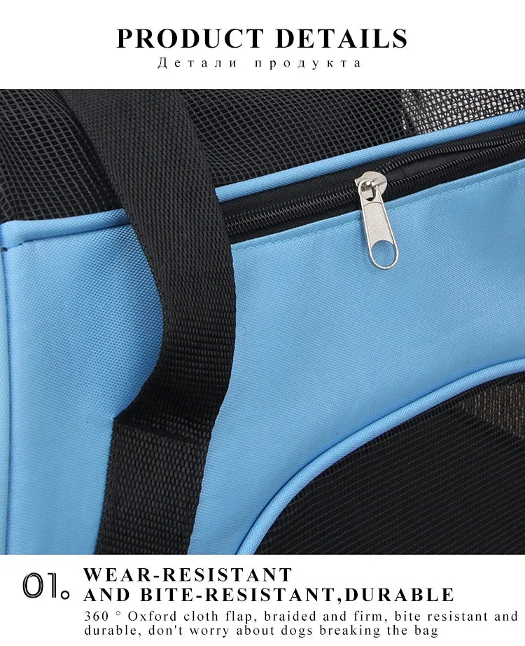Foldable Mesh Pet Carrier Bag