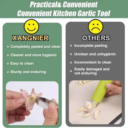 10/1pcs Stainless Steel Garlic Peeler Quickly Garlic Peeling Pig Hair Plucking Clip Manual Tweezers Gadgets Kitchen Accessories