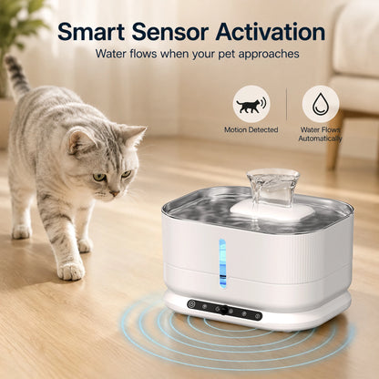 Cordless Cat Water Fountain, 3.5L Rechargeable