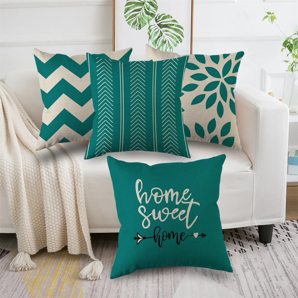 4-Piece Linen Square Cushion Cover Set