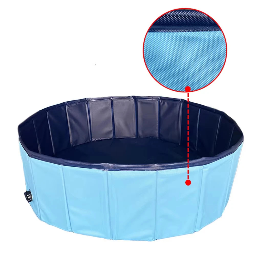 Portable Dog Swimming Pool & Grooming Tub — Foldable, Scratch-Resistant Bathtub for Large Dogs