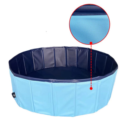 Portable Dog Swimming Pool & Grooming Tub — Foldable, Scratch-Resistant Bathtub for Large Dogs