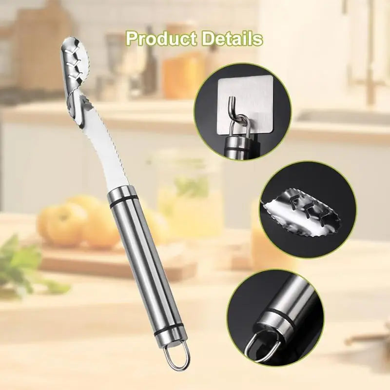 Stainless Steel Fruit and Vegetable Corer with Seed Remover and Pepper Seeder