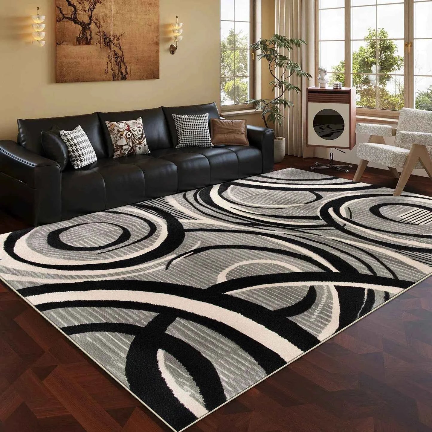 Abstract Large Area Living Room Carpets Decoration Home Bedroom Bedside Soft Rug Washable Lounge Coffee Tables Non-slip Door Mat