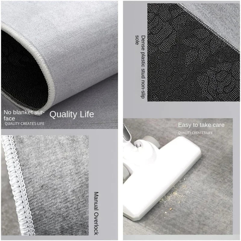 VIKAMA Light Luxury Modern Floor Carpet – Non-Slip Easy Care Large Rug for Living Room & Office