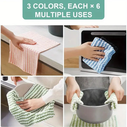 Coral Fleece Dishcloths, Super Absorbent Multi-Pack