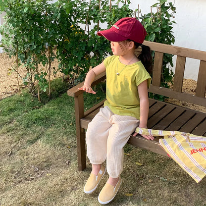 Spring Summer Mosquito Resistant Pants Toddler New Casual Loose Trousers Solid Color Pants Outer Wear Boys Girls Versatile Pants