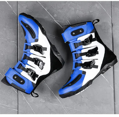 New Waterproof Men's Dirt Bike Shoes Men's Motorcycle Boots New Comfortable Leather Protective Boots Anti-slip Wear-resistant
