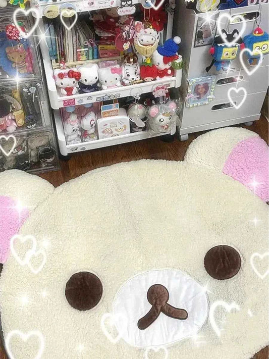 Adorable Cartoon Lazy Bear Carpet Soft Plu Bedroom Mat Home Floor Rug Office Room Study KTV Meeting Room Non-Slip Rug