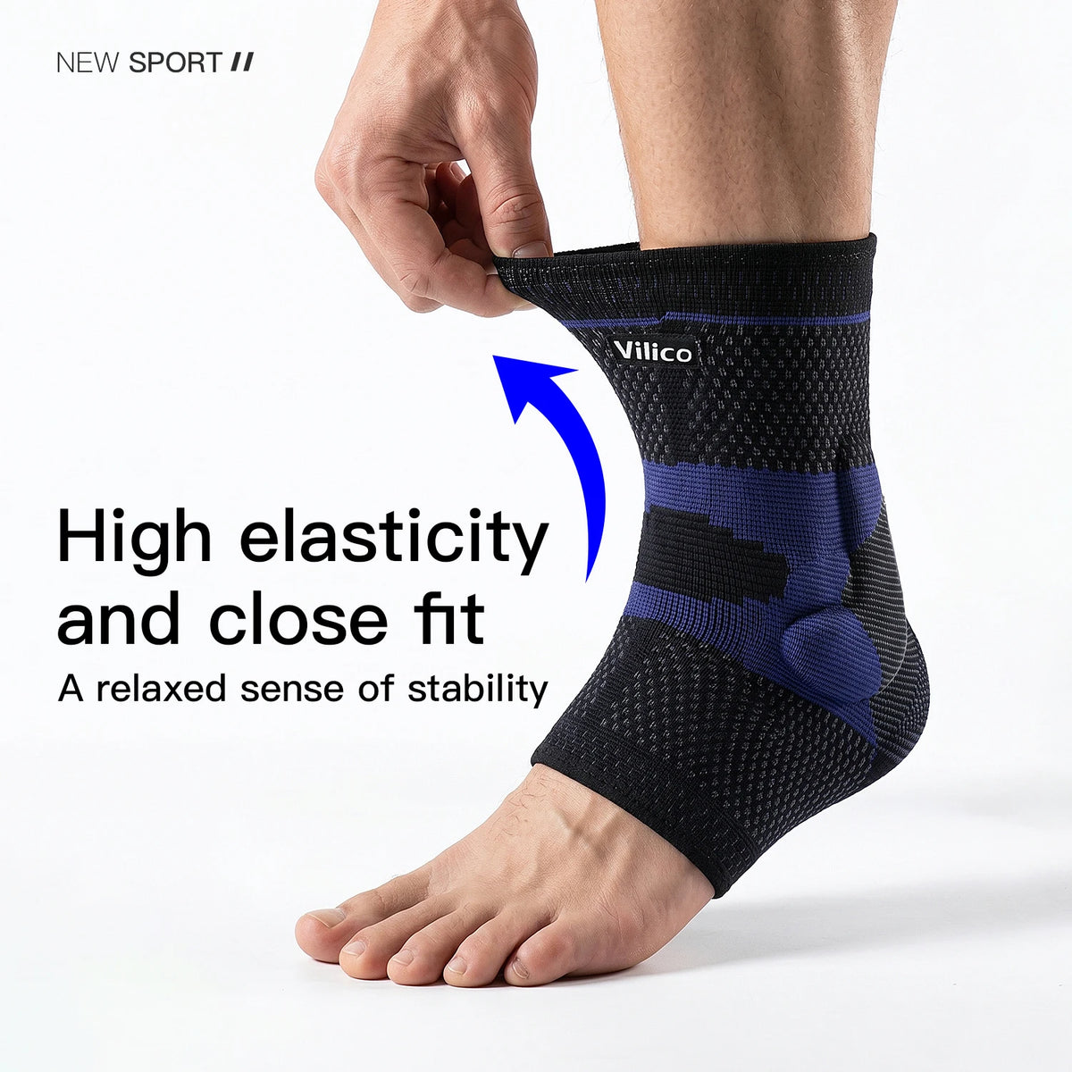 Lightweight High Elastic Fitted Ankle Brace, Shock Absorption Pressure Relief for Daily Sports, Anti-Sprain Ankle Protection Sle