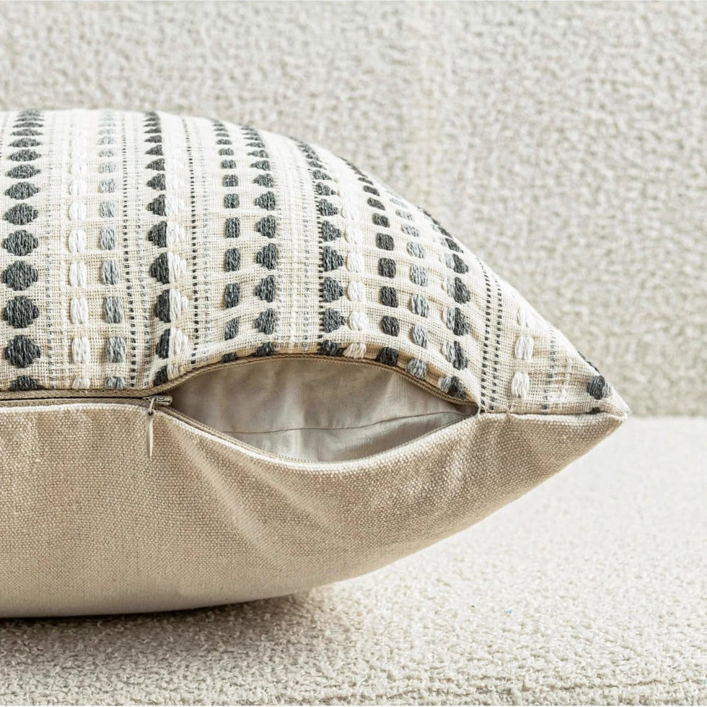 Jacquard Plush Cushion Cover, 5 Colors & 3 Sizes