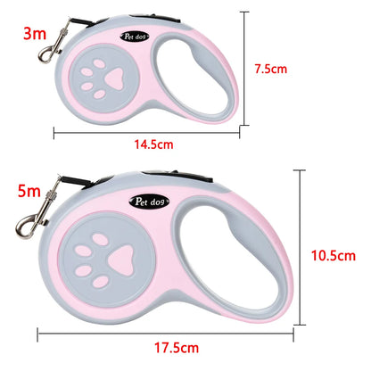 3M/5M Retractable Nylon Dog Leash for Outdoor Hiking