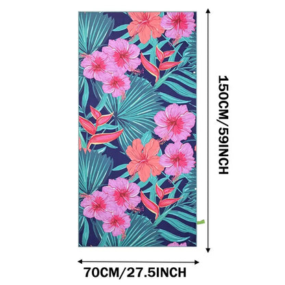 Microfiber Camping Towel 59 X 27.5 Inch Sand Proof Quick Dry