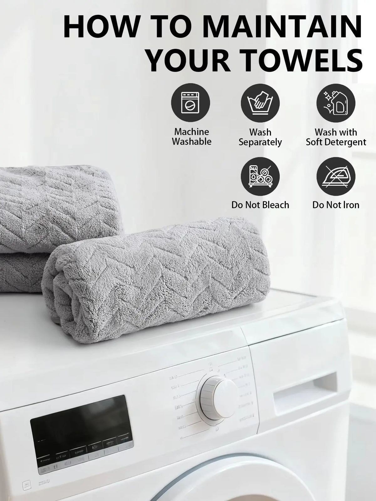 Luxury Towel Set 35x75cm Ultrafine Fiber High Absorbency Quick Dry Towels