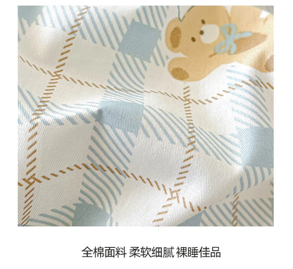 100% Cotton Cute Bear Print Bed Sheet, All Sizes