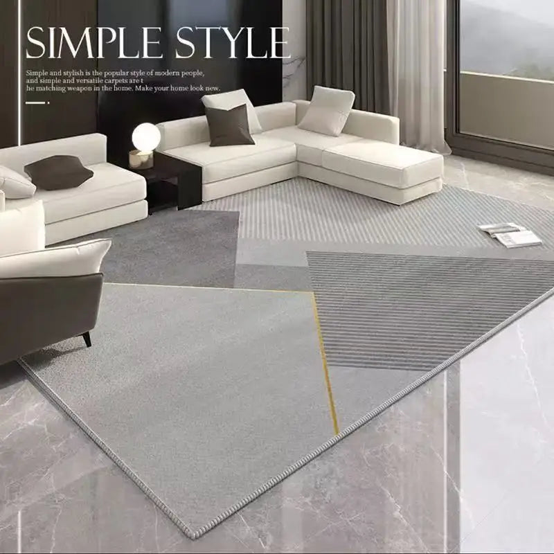 VIKAMA Light Luxury Anti-Slip Dirt-Resistant Area Rug – Soft Carpet for Living Room, Bedroom & Sofa