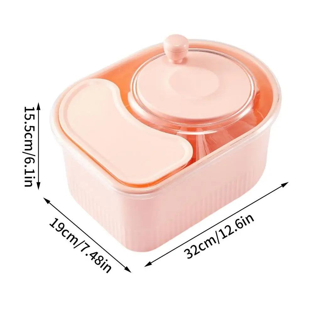 Multifunctional Vegetable Cleaner Spinner and Potato Scrubber with Lid
