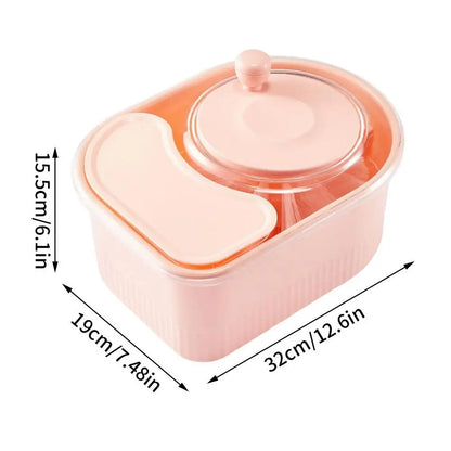 Multifunctional Vegetable Cleaner Spinner and Potato Scrubber with Lid