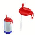 Creative Soda Can Seal Cover Contrasting Color Silicone Soda Lids with Straws Outdoor Picnics Portable Beverage Soda Tank Cover