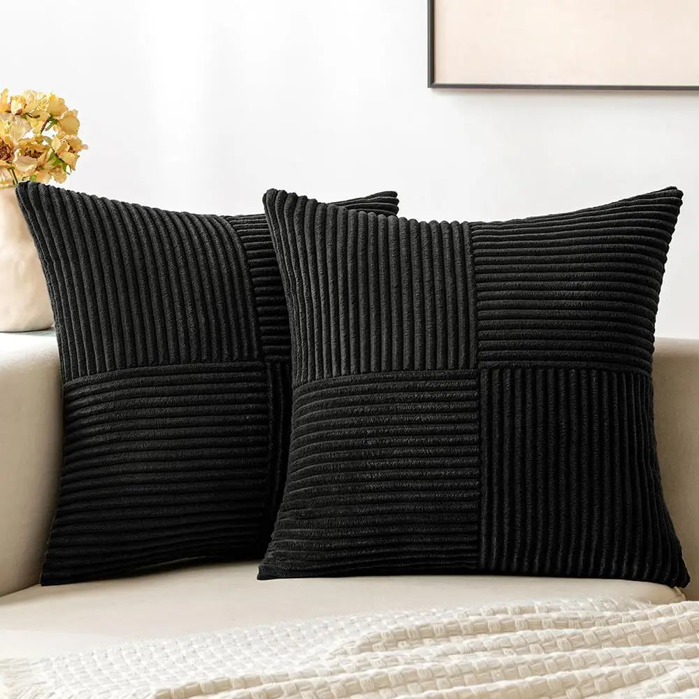 Neutral Corduroy Decorative Cushion Cover