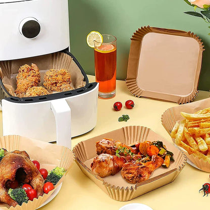 Disposable Air Fryer Liners, Square & Round Non-Stick Baking Paper