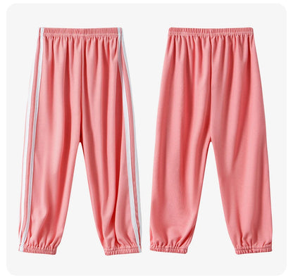 1/3 Pieces Children's Summer Solid Color Basic Sports Pants Boys Casual Joker Elastic Waist Girl Sweet and Lovely Mosquito Pants