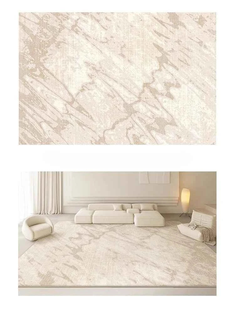 Cream Style Rugs for Bedroom Large Area Living Room Decoration Washable Carpet Thick Plush Lounge Floor Mat Home Fluffy Soft Rug