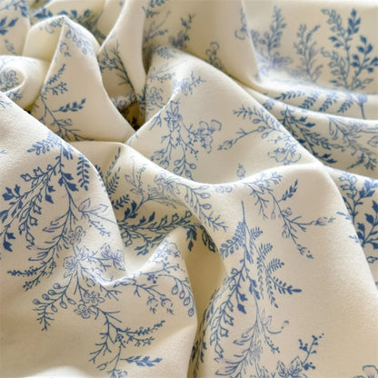 Floral Washed Cotton Fitted Sheet | Single-King