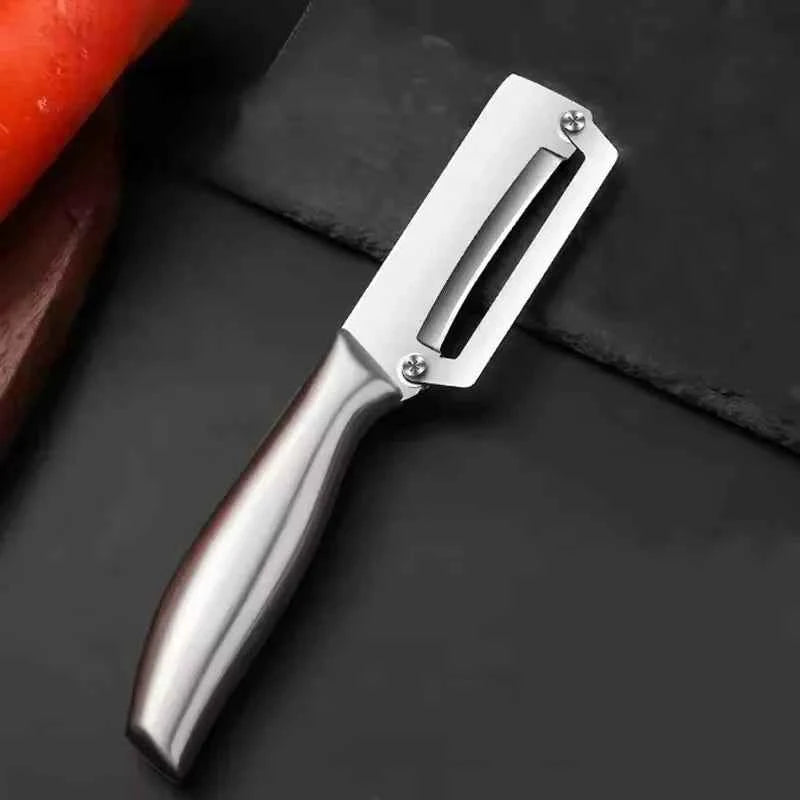1PC Stainless Steel Flat Edge Peeler Potato Peeler Slicer Knife Watermelon/Melon Grater Kitchen Multi-Purpose Tool