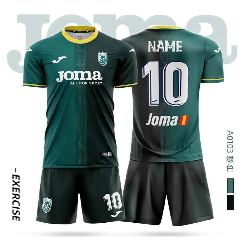 joma Homer soccer jersey short-sleeved shirt + shorts set 3DT T-shirt children's training uniform team match soccer jersey