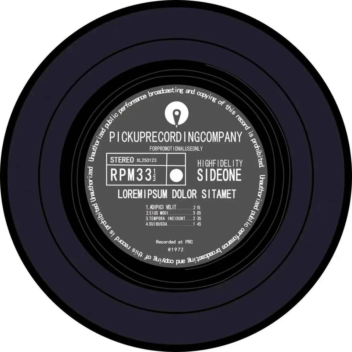 VIKAMA Record Music Cd Carpet Round Game Chair Floor Mat Room Decorated Living Room Lounge Large Area Non-Slip Carpet