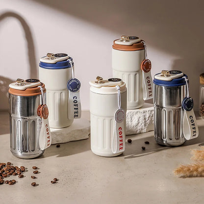 Smart Temperature Display Thermos Bottle 450ml – 316 Stainless Steel Portable Coffee Mug