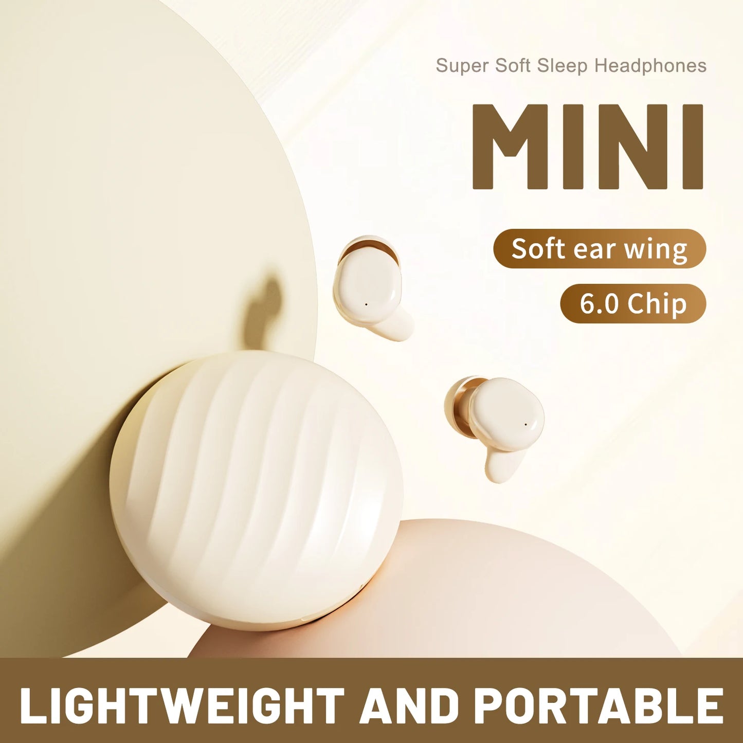 SK49 Sleep Earbuds – Bluetooth 6.0, Noise Cancelling, Zero Ear Pressure, Flat Invisible Design