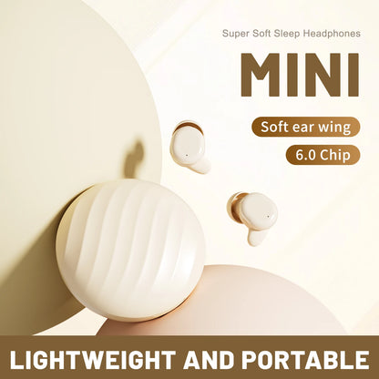 SK49 Sleep Earbuds – Bluetooth 6.0, Noise Cancelling, Zero Ear Pressure, Flat Invisible Design
