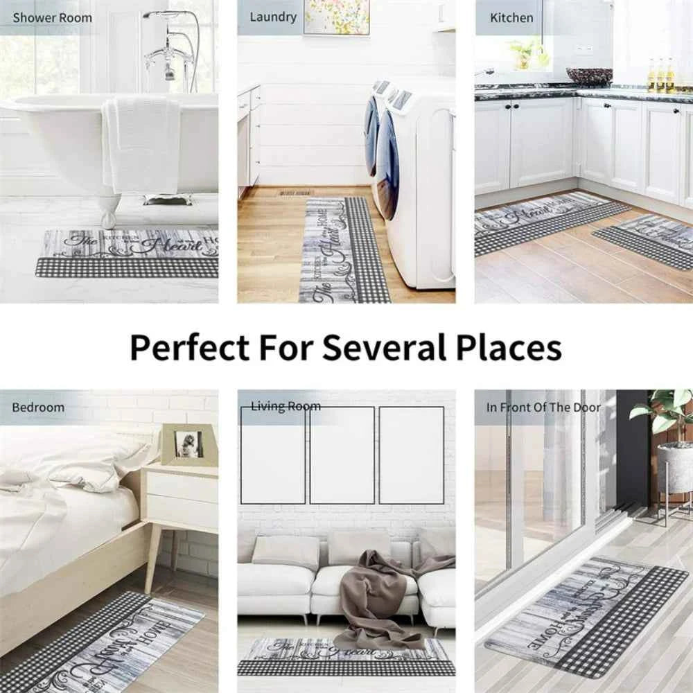 Machine-washable Laundry Room Mat Nonslip Kitchen Floor Mat Long Strip Mat Hallway Soft Rug Front Door Living Room Sofa Rug