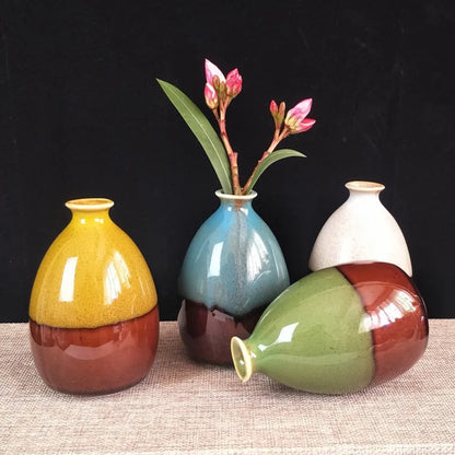 Modern Ceramic Flower Vase — Glazed Decorative Home Accent for Green Plants & Florals