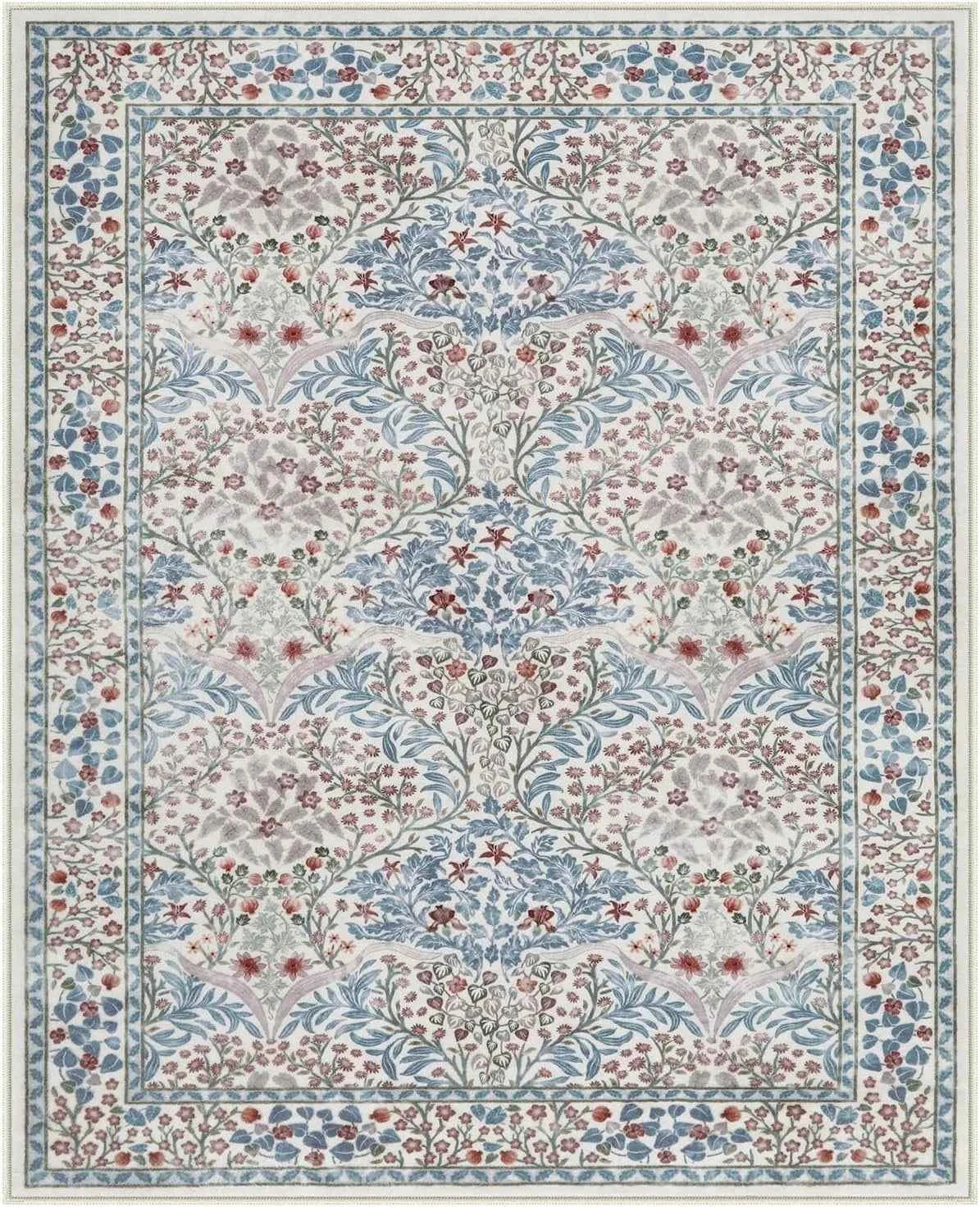 Pink Living Room Carpet Large Machine Washable Carpets Bedroom Bedside Floor Mat Home Decoration Bohemian Flower Non-Slip Rug 카펫