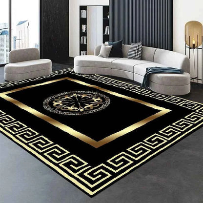 Modern Golden Luxury Carpet Large Living Room Decoration Home Rugs Non-slip Bedroom Mat Customizable Coffee Table Lounge Rugs