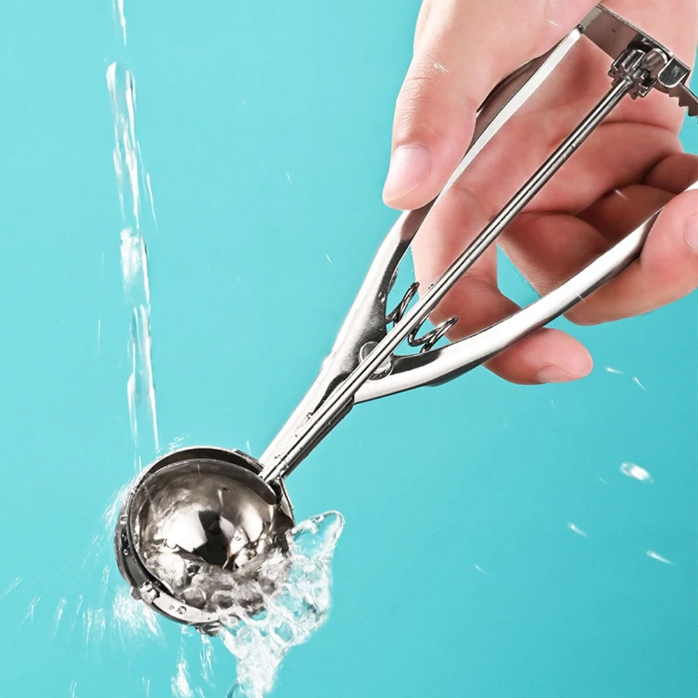 Ice Cream Scoop with Trigger Stainless Steel Cookie Scoop for Baking Fruit Cookie Dough Cupcake