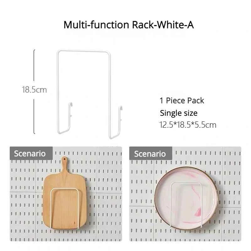 New DIY Pegboard Accessories Hanging Shelf Storage Hooks Wall Organizer No Punching Crafts Organization For Garage Kitchen Room