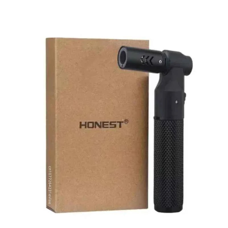 HONEST Gas Powerful Windproof Blue Flame Cigar Adjustment Spray Gun 1300° Outdoor Camping Fashion Torch Lighter Gadget
