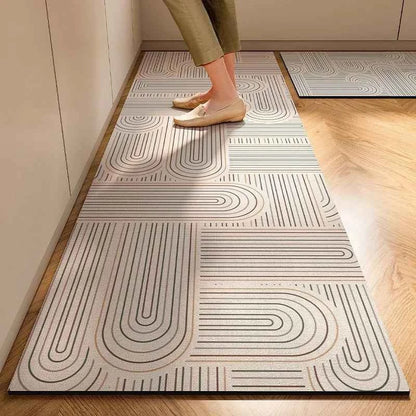 VIKAMA Diatomaceous Mud Carpet Absorbent Quick Drying Long Kitchen Anti-Slip, Dirty And Wear-Resistant Mat Home Decoration